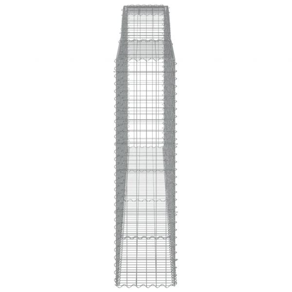 Gabionen mit Hochbogen 6 Stk. 400x50x180/200cm Verzinktes Eisen