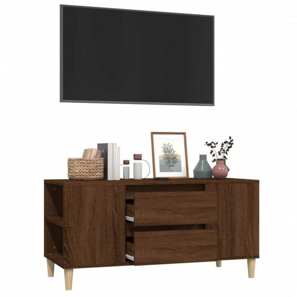 TV-Schrank Braun Eichen-Optik 102x44,5x50 cm Holzwerkstoff