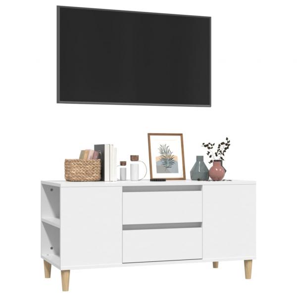 TV-Schrank Weiß 102x44,5x50 cm Holzwerkstoff