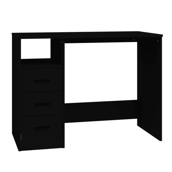 Schreibtisch mit Schubladen Schwarz 102x50x76 cm Holzwerkstoff