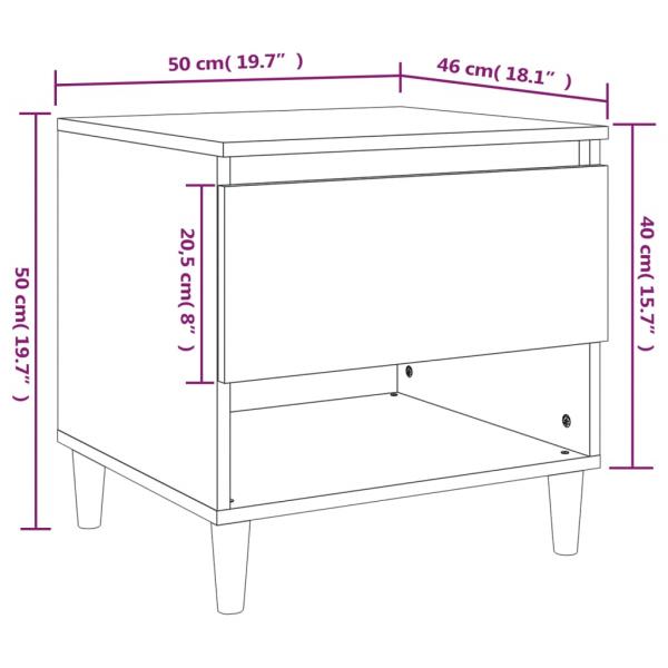 Nachttische 2 Stk. Braun Eichen-Optik 50x46x50 cm Holzwerkstoff