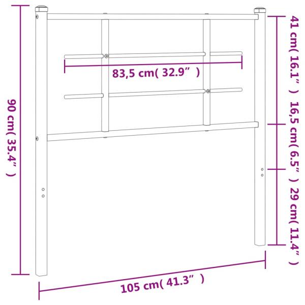 Kopfteil Metall Weiß 100 cm