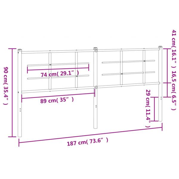 Kopfteil Metall Weiß 180 cm