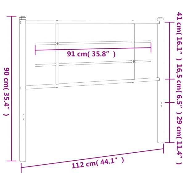 Kopfteil Metall Weiß 107 cm