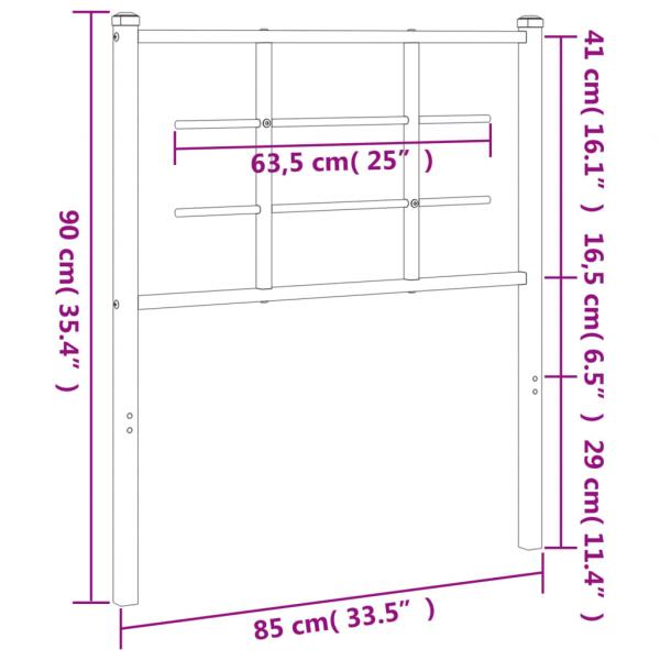 Kopfteil Metall Weiß 80 cm