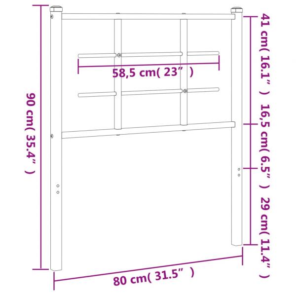 Kopfteil Metall Weiß 75 cm