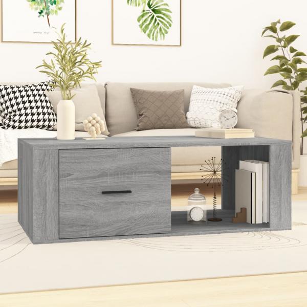 ARDEBO.de - Couchtisch Grau Sonoma 100x50,5x35 cm Holzwerkstoff