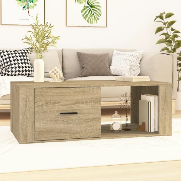 ARDEBO.de - Couchtisch Sonoma-Eiche 100x50,5x35 cm Holzwerkstoff