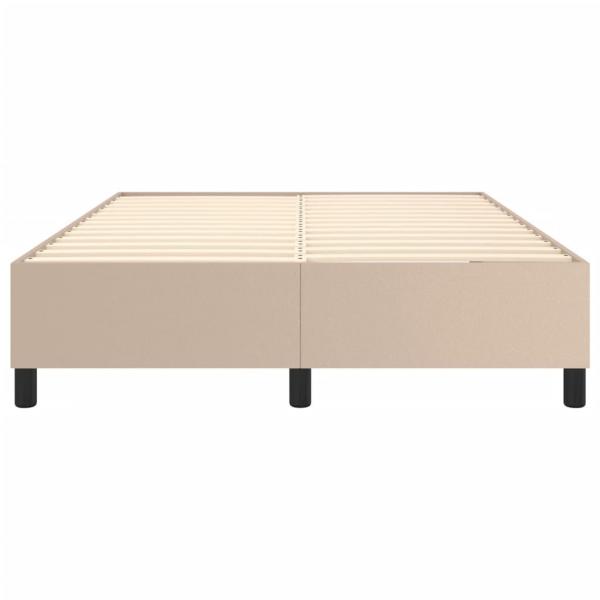 Bettgestell Cappuccino-Braun 140x190 cm Kunstleder