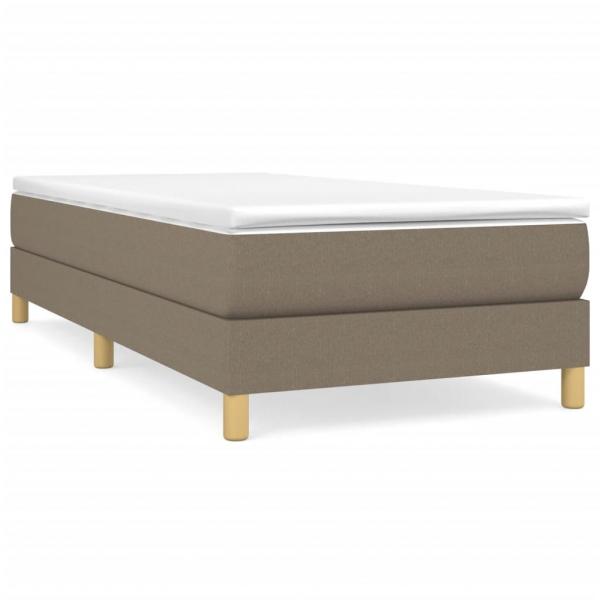 Boxspringbett mit Matratze Taupe 80x200 cm Stoff