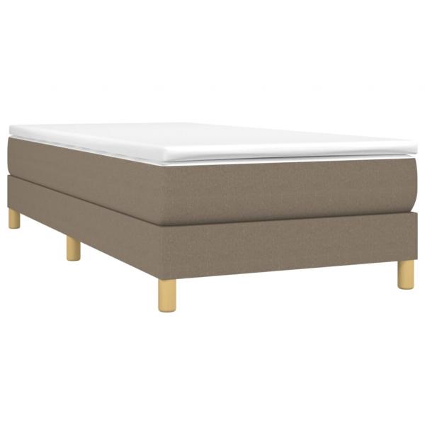 Boxspringbett mit Matratze Taupe 80x200 cm Stoff