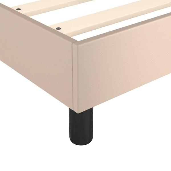 Boxspringbett Matratze Cappuccino-Braun 140x200cm Kunstleder