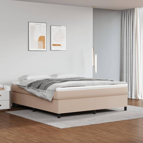 ARDEBO.de - Boxspringbett Matratze Cappuccino-Braun 160x200 cm Kunstleder