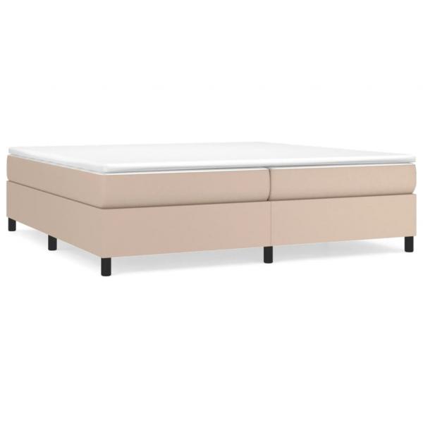 Boxspringbett Matratze Cappuccino-Braun 200x200cm Kunstleder