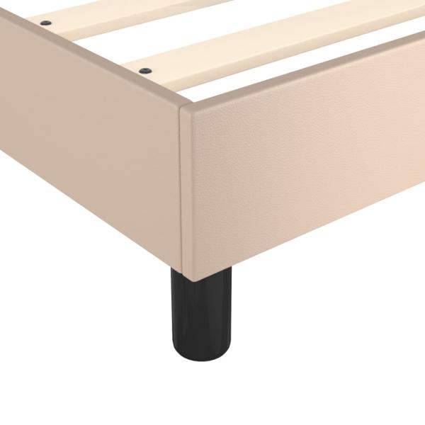 Boxspringbett Matratze Cappuccino-Braun 200x200cm Kunstleder