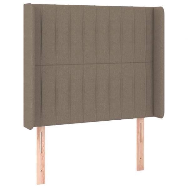 Boxspringbett mit Matratze & LED Taupe 90x200 cm Stoff