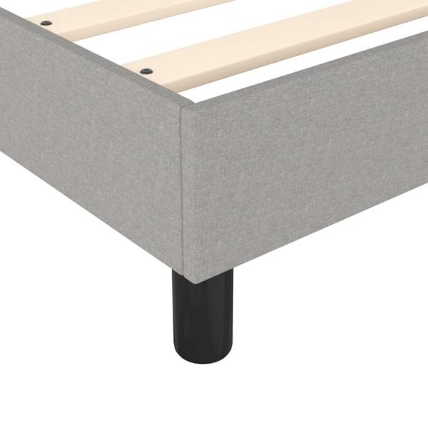 Boxspringbett mit Matratze Hellgrau 90x190 cm Stoff