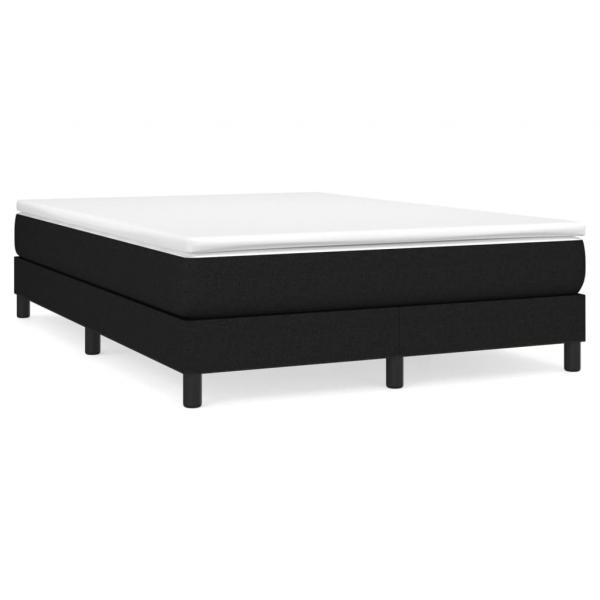 Boxspringbett mit Matratze Schwarz 140x190 cm Stoff