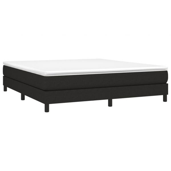 Boxspringbett mit Matratze Schwarz 180x200 cm Stoff