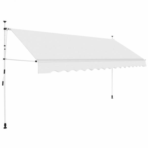 ARDEBO.de - Einziehbare Markise Handbetrieben 350 cm Cremeweiß