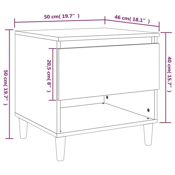 Nachttische 2 Stk. Betongrau 50x46x50 cm Holzwerkstoff