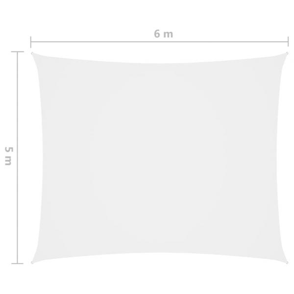 Sonnensegel Oxford-Gewebe Rechteckig 5x6 m Weiß