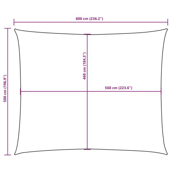 Sonnensegel Oxford-Gewebe Rechteckig 5x6 m Weiß