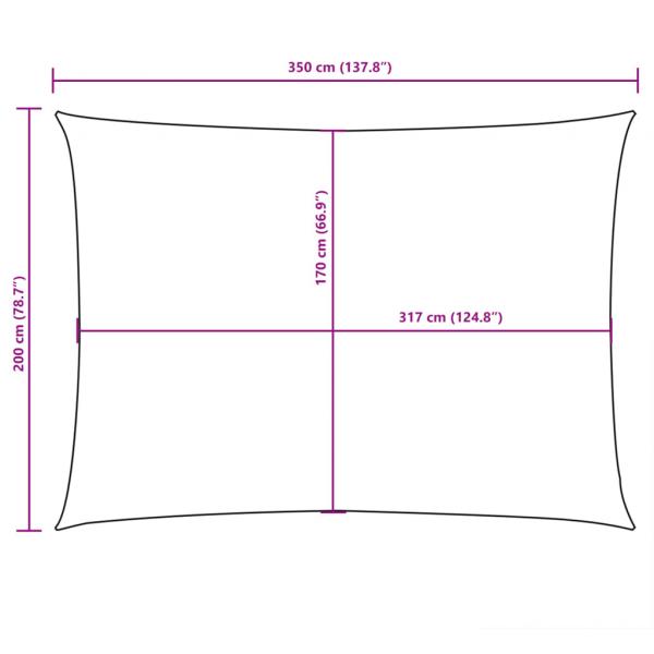 Sonnensegel Oxford-Gewebe Rechteckig 2x3,5 m Weiß