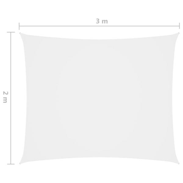 Sonnensegel Oxford-Gewebe Rechteckig 2x3 m Weiß