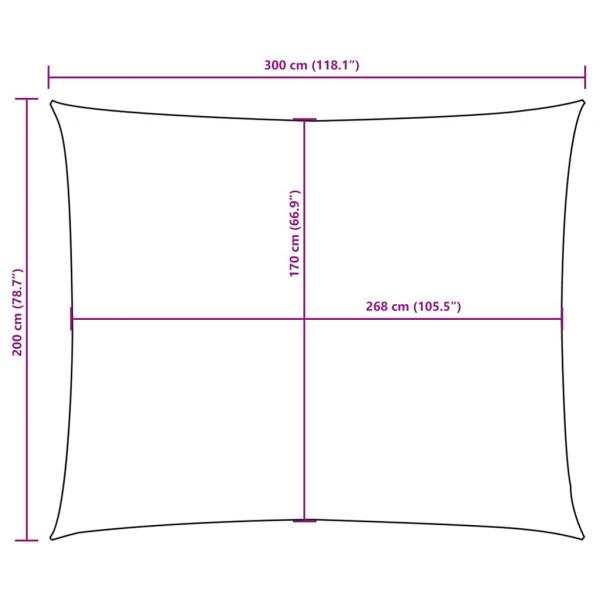 Sonnensegel Oxford-Gewebe Rechteckig 2x3 m Weiß