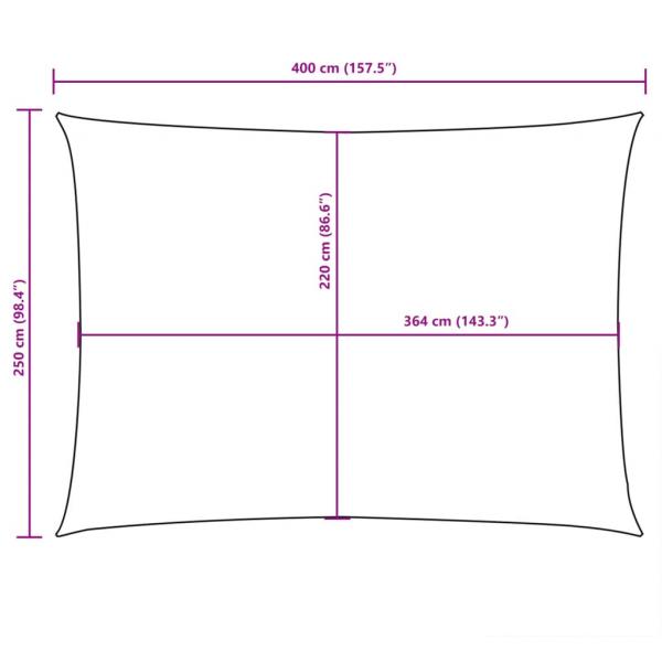 Sonnensegel Oxford-Gewebe Rechteckig 2,5x4 m Weiß