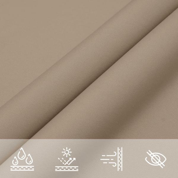 Sonnensegel Oxford-Gewebe Rechteckig 3x6 m Taupe