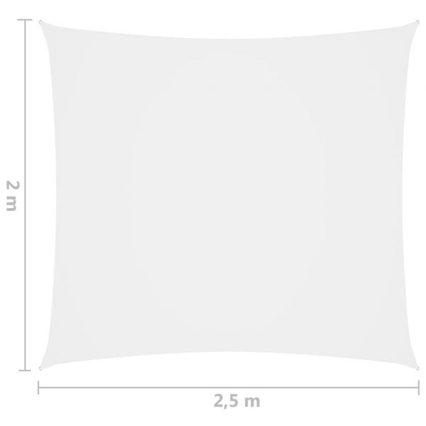 Sonnensegel Oxford-Gewebe Rechteckig 2x2,5 m Weiß