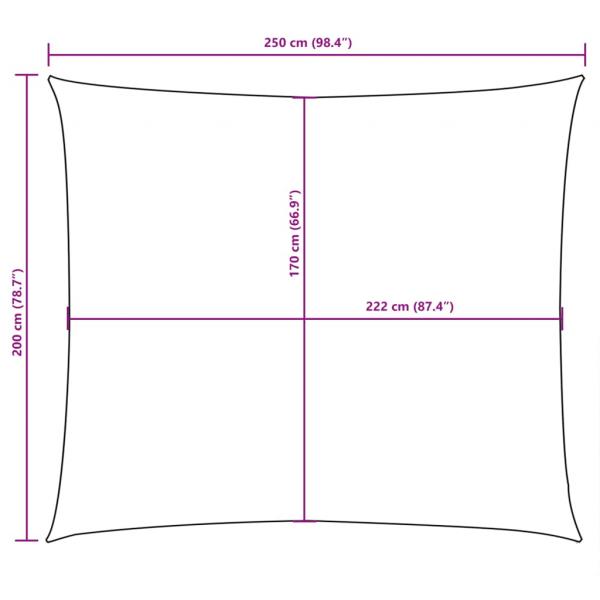 Sonnensegel Oxford-Gewebe Rechteckig 2x2,5 m Weiß