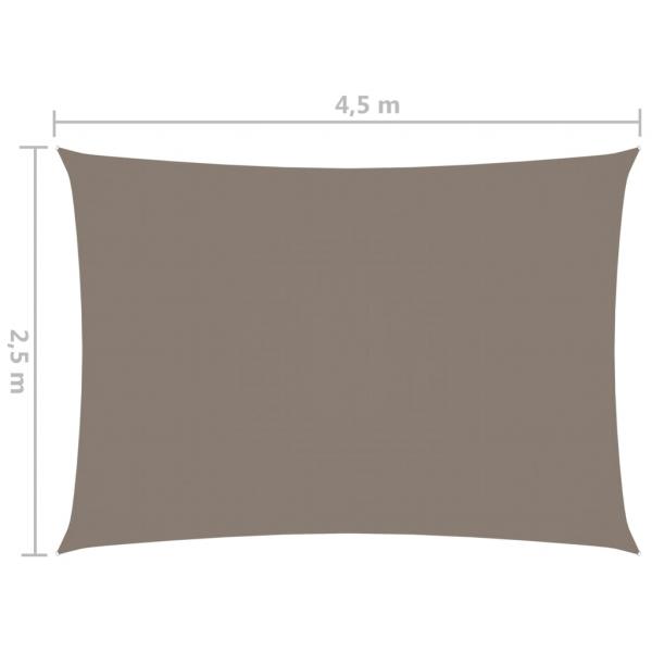 Sonnensegel Oxford-Gewebe Rechteckig 2,5x4,5 m Taupe