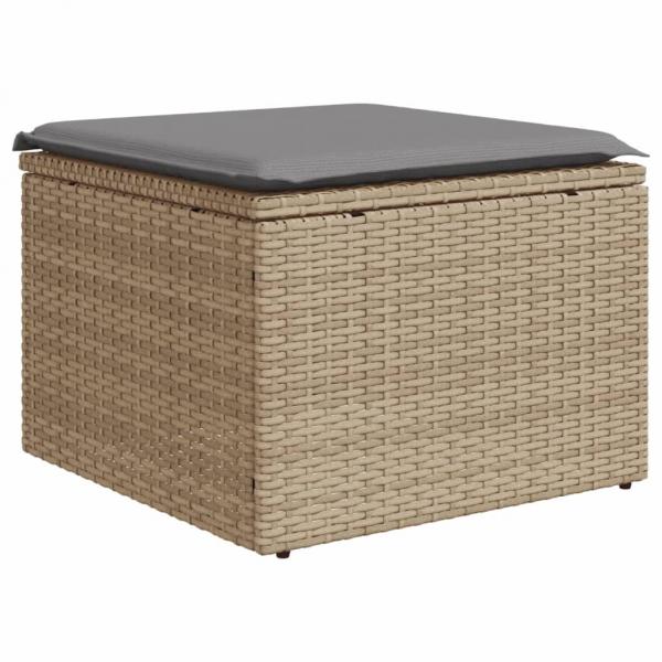 4-tlg. Garten-Sofagarnitur mit Kissen Beigemischung Poly Rattan