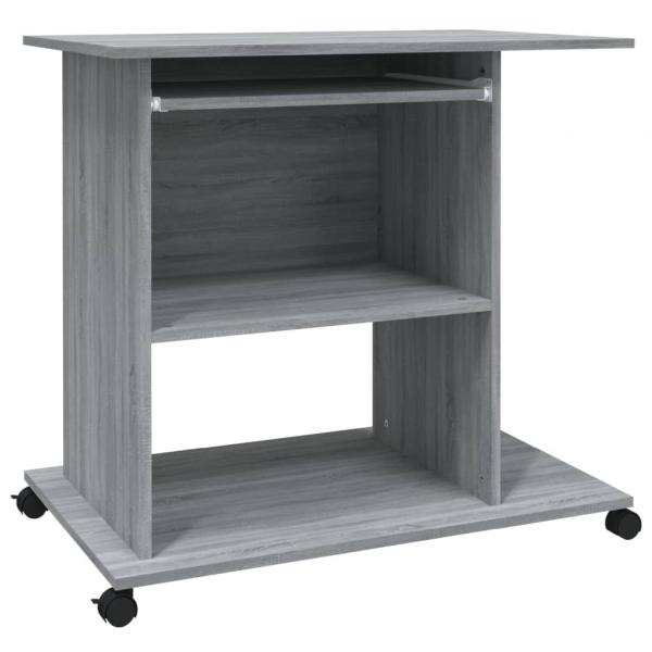 Schreibtisch Grau Sonoma 80x50x75 cm Holzwerkstoff