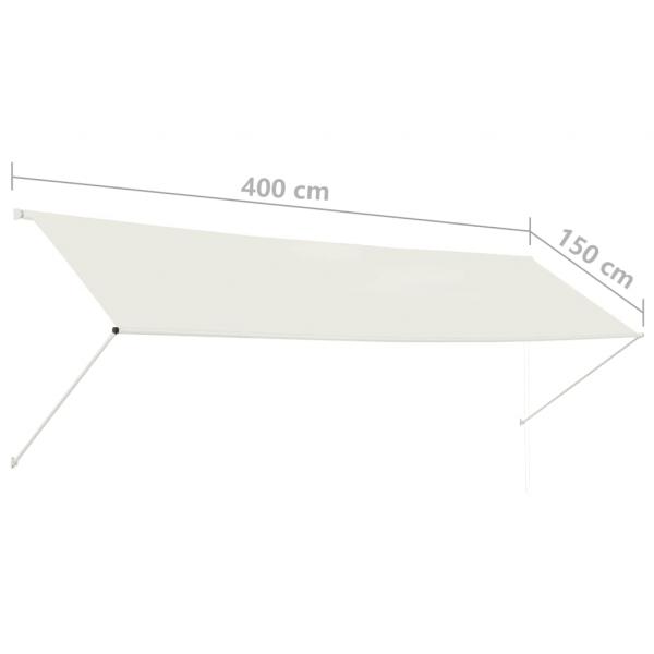 Einziehbare Markise 400×150 cm Creme