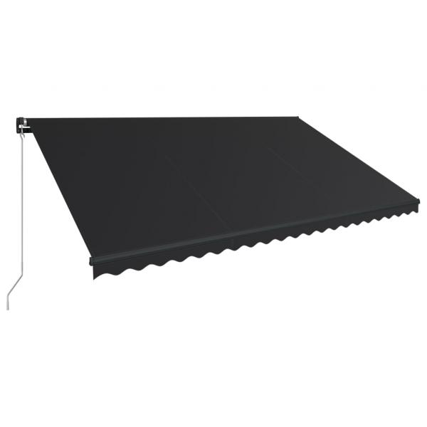 ARDEBO.de - Einziehbare Markise Handbetrieben 500 x 300 cm Anthrazit