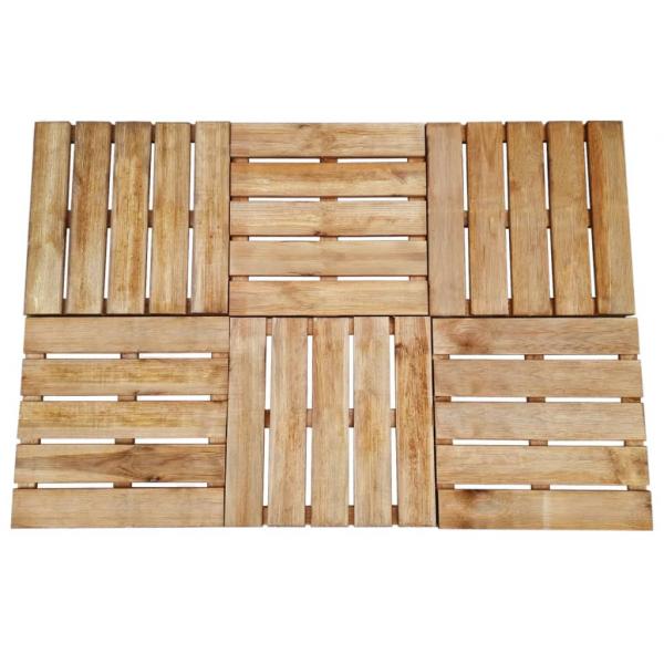 ARDEBO.de - Terrassenfliesen 6 Stk. 50x50 cm Holz Braun