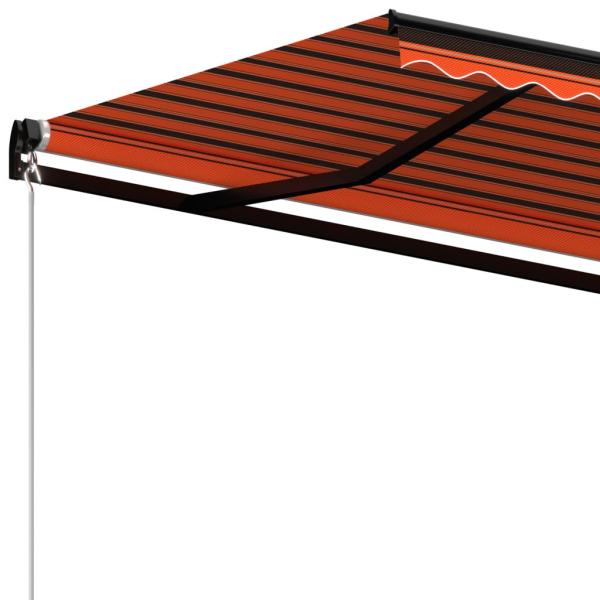 Markise Manuell Einziehbar 450x350 cm Orange und Braun