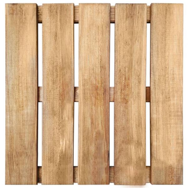 Terrassenfliesen 24 Stk. 50×50 cm Holz Braun