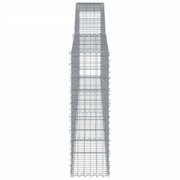 Gabionen mit Hochbogen 20Stk. 400x30x100/120cm Verzinktes Eisen