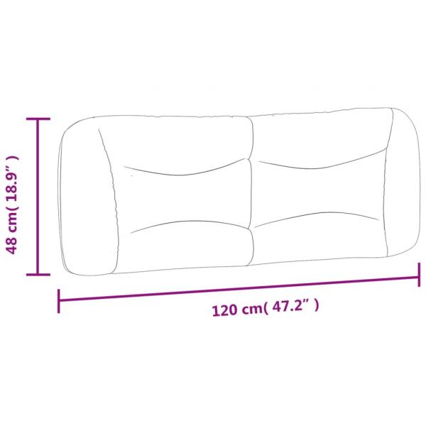 Kopfteil-Kissen Creme 120 cm Stoff