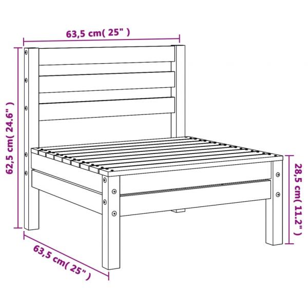 Gartensofa ohne Armlehnen Kiefernholz Imprägniert