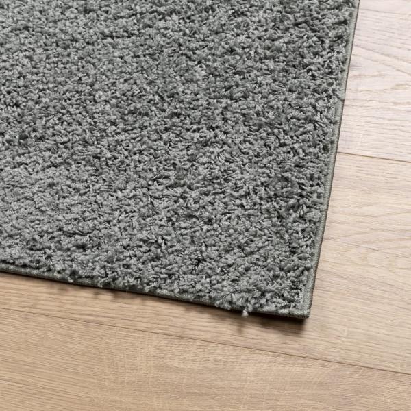 Teppich Shaggy Hochflor Modern Grün 100x200 cm