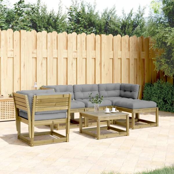 ARDEBO.de - 5-tlg. Garten-Lounge-Set mit Kissen Imprägniertes Kiefernholz