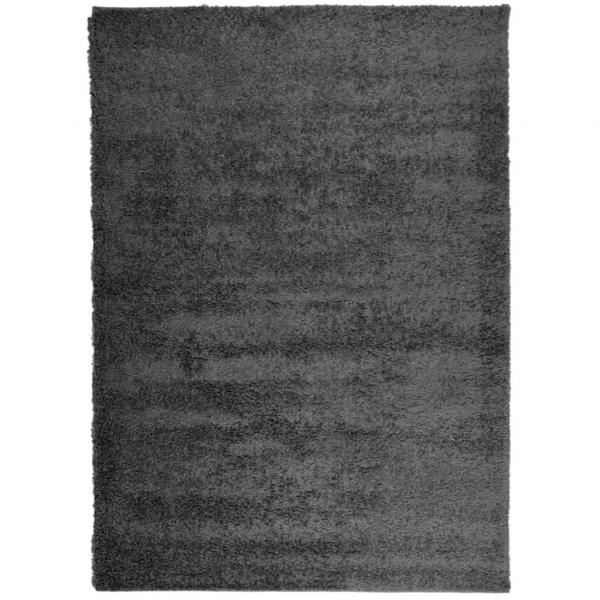 ARDEBO.de - Teppich Shaggy Hochflor Modern Anthrazit 200x280 cm