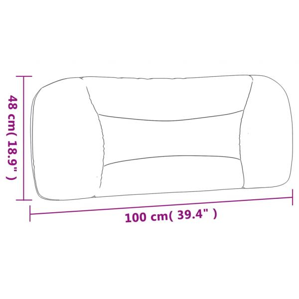 Kopfteil-Kissen Grau 100 cm Kunstleder