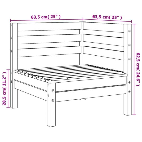 Garten-Ecksofa Massivholz Kiefer